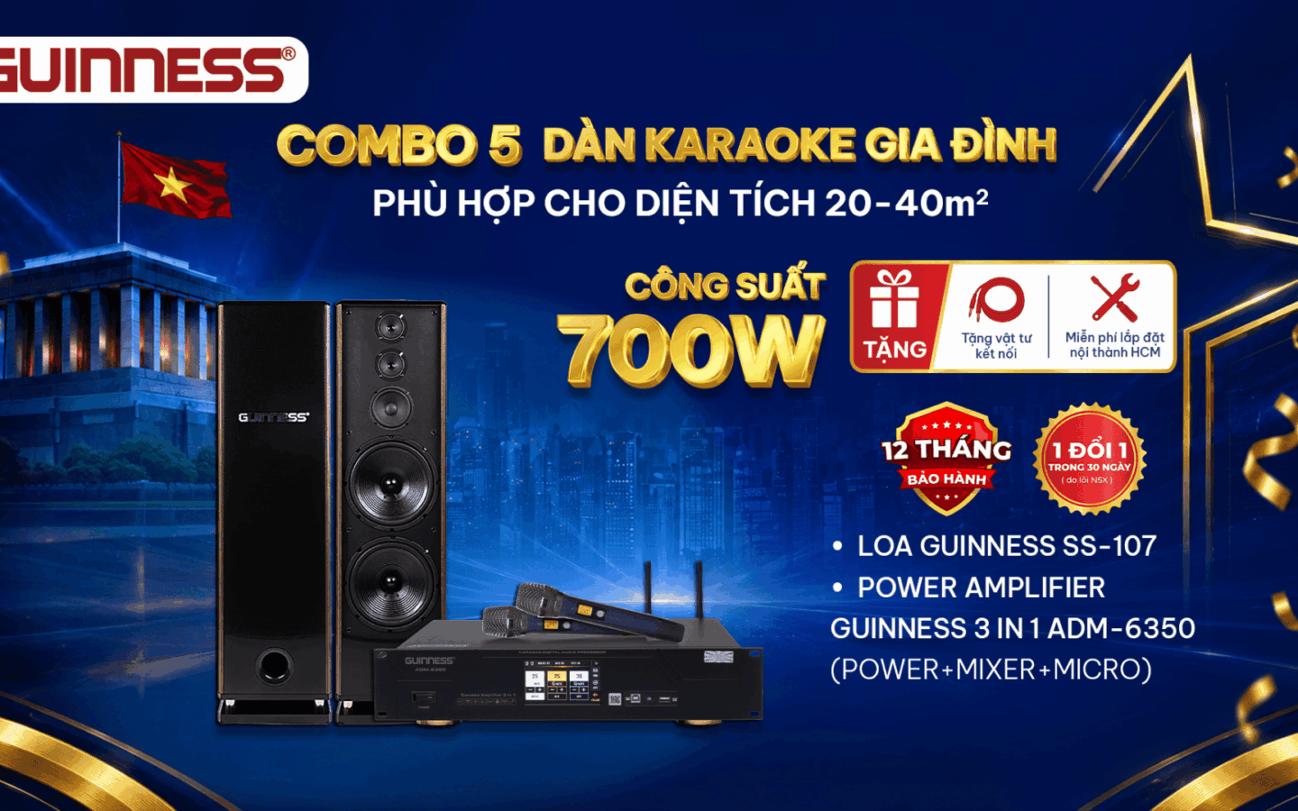 Combo 3 Dàn Karaoke Gia Đình 20-30m2